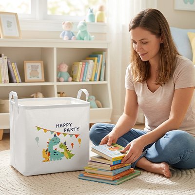 Panier de rangement bébé girafe 2