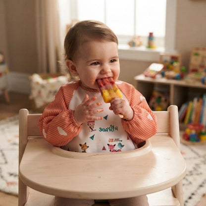 Bavoir bébé orange Bébé est mange.