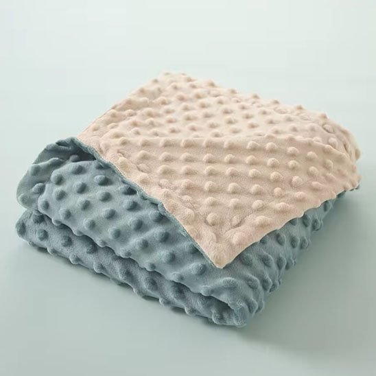 Couverture bébé  gris rose
