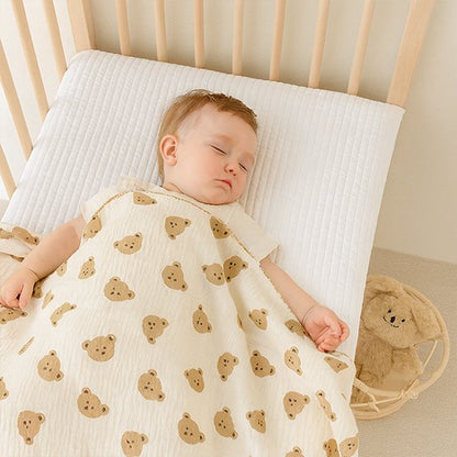 Couverture bébé  tête ours  jaune 2