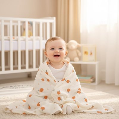 bébé dans sa bell couverture