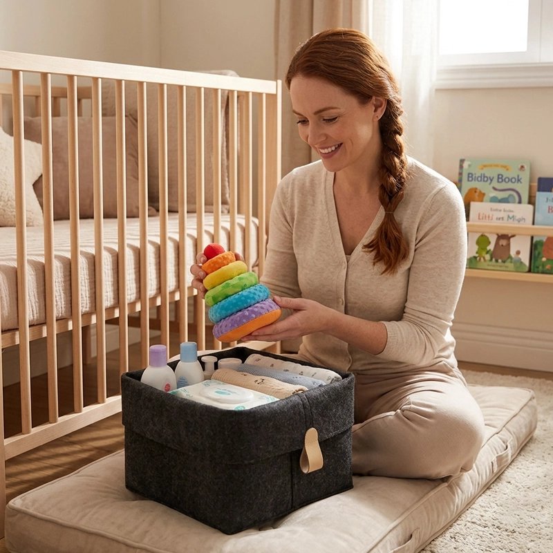 Panier de rangement bébé joie de maman