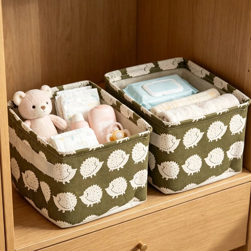 Panier rangement bebe bien placé