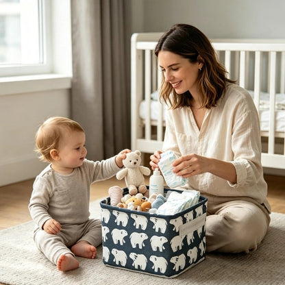 Panier rangement bebe bonheur