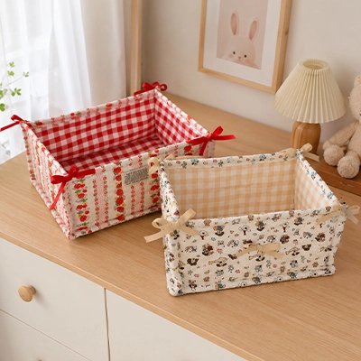Panier rangement bébé rouge et blanc