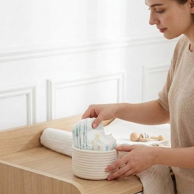 Panier rangement bébé soyeux