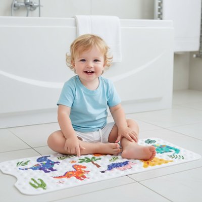 Tapis de bain pour bébé amusement